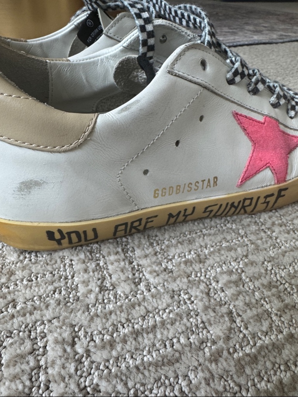 Golden Goose super star you are my sunrise pink EUC - Picture 8 of 8